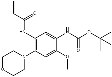 Carbamic acid, N-[2-methoxy-4-(4-morpholinyl)-5-[(1-oxo-2-propen-1-yl)amino]phenyl]-, 1,1-dimethylethyl ester Structure