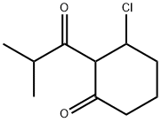 3-Chloro-2-(2-methyl-1-oxopropyl)cyclohexanone Structure