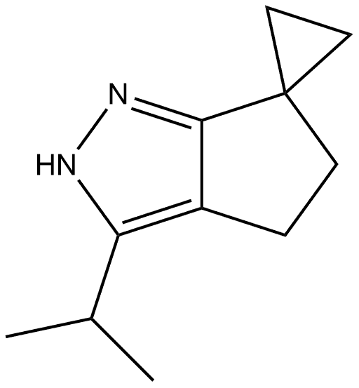 4,5-Dihydro-3-(1-methylethyl)spiro[cyclopentapyrazole-6(2H),1′-cyclopropane] Structure