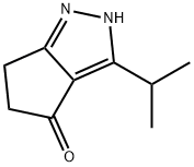 5,6-Dihydro-3-(1-methylethyl)-4(2H)-cyclopentapyrazolone 구조식 이미지