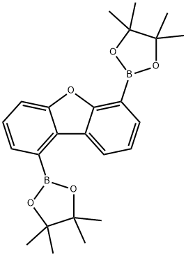 Dibenzofuran, 1,6-bis(4,4,5,5-tetramethyl-1,3,2-dioxaborolan-2-yl)- 구조식 이미지