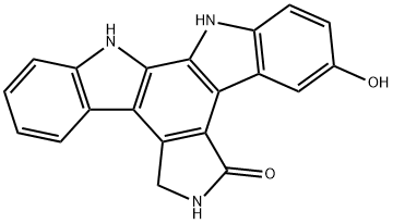 6,7,12,13-Tetrahydro-3-hydroxy-5H-indolo[2,3-a]pyrrolo[3,4-c]carbazol-5-one 구조식 이미지