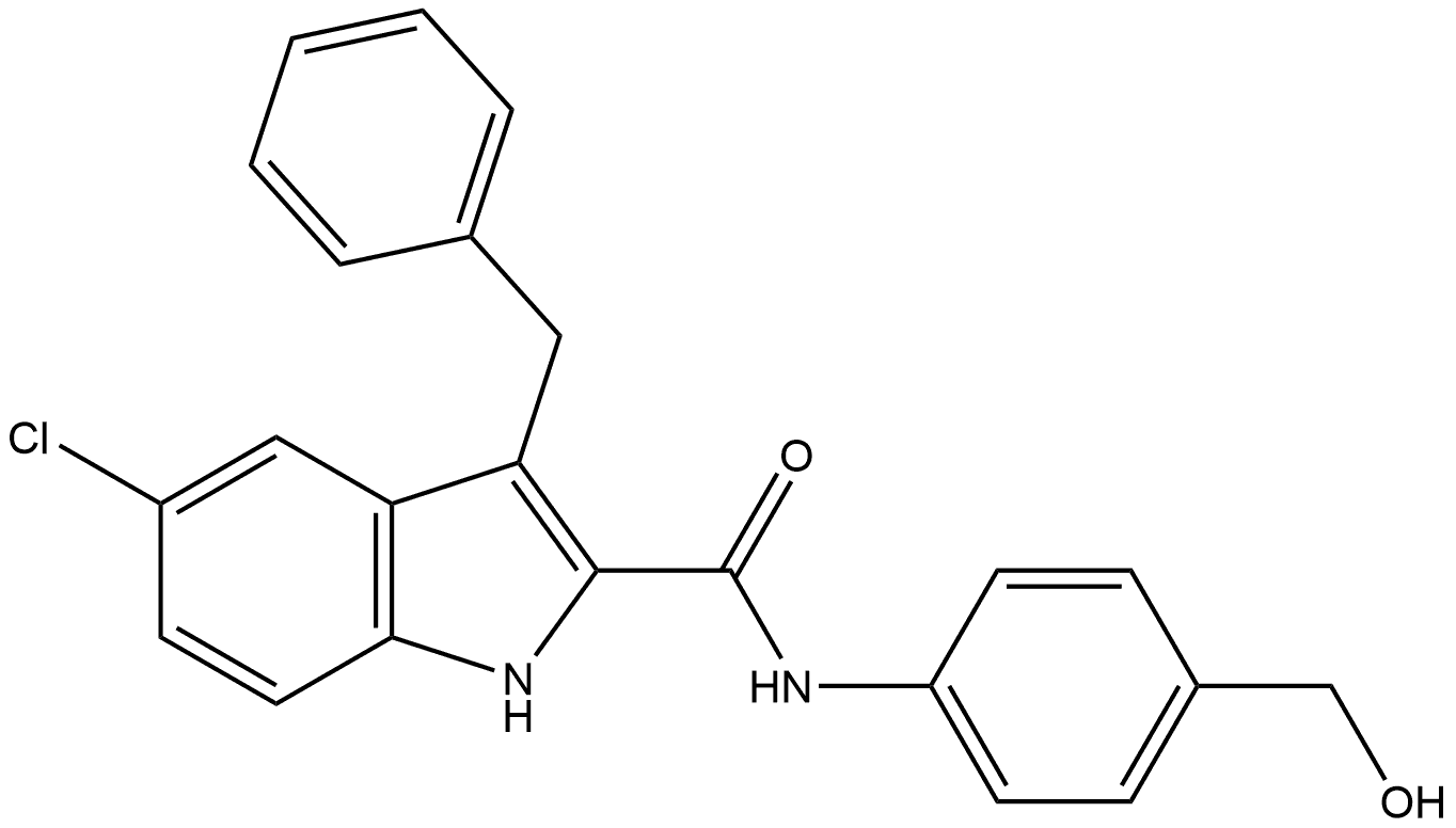 5-Chloro-N-[4-(hydroxymethyl)phenyl]-3-(phenylmethyl)-1H-indole-2-carboxamide Structure