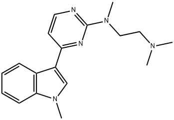 1,2-Ethanediamine, N1,N1,N2-trimethyl-N2-[4-(1-methyl-1H-indol-3-yl)-2-pyrimidinyl]- Structure