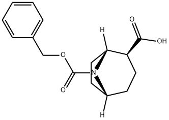 rel-(1R,2S,5R)-8-[(benzyloxy)carbonyl]-8-azabicyclo[3.2.1]octane-2-carboxylic acid 구조식 이미지