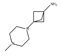 Bicyclo[1.1.1]pentan-1-amine, 3-(4-methyl-1-piperazinyl)- Structure