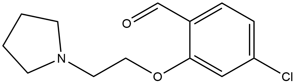 4-Chloro-2-[2-(1-pyrrolidinyl)ethoxy]benzaldehyde Structure