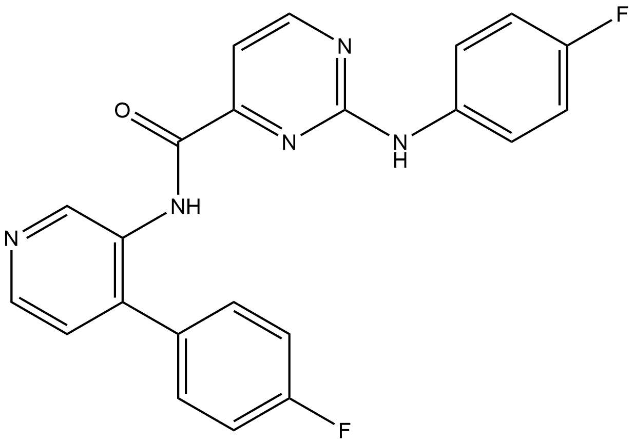 2-[(4-Fluorophenyl)amino]-N-[4-(4-fluorophenyl)-3-pyridinyl]-4-pyrimidinecarboxamide Structure