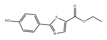 5-Thiazolecarboxylic acid, 2-(4-hydroxyphenyl)-, ethyl ester Structure