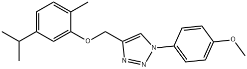 1H-1,2,3-Triazole, 1-(4-methoxyphenyl)-4-[[2-methyl-5-(1-methylethyl)phenoxy]methyl]- Structure