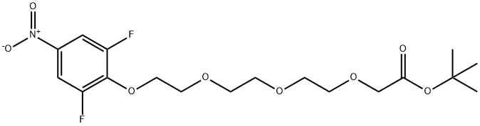 Acetic acid, 2-[2-[2-[2-(2,6-difluoro-4-nitrophenoxy)ethoxy]ethoxy]ethoxy]-, 1,1-dimethylethyl ester Structure