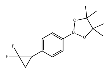 1,3,2-Dioxaborolane, 2-[4-(2,2-difluorocyclopropyl)phenyl]-4,4,5,5-tetramethyl- Structure