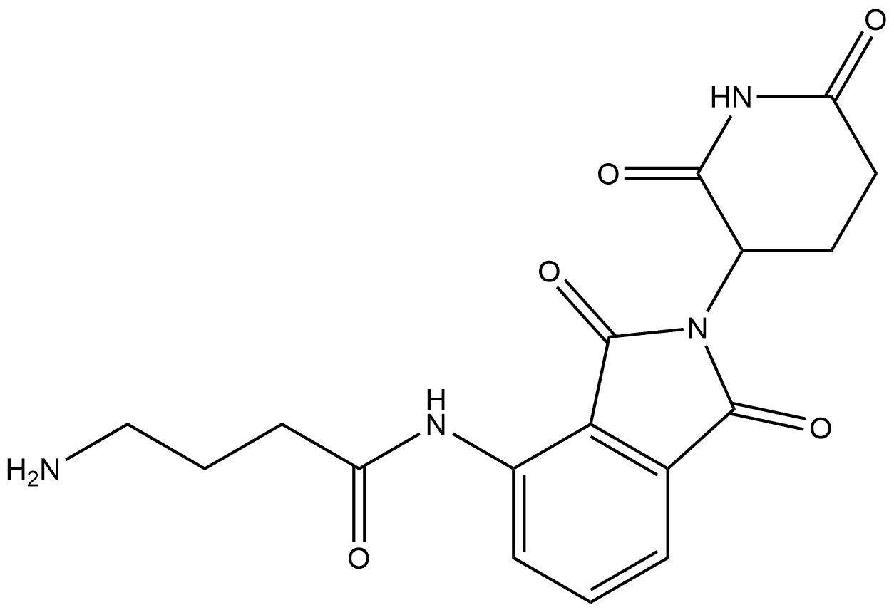 Butanamide, 4-amino-N-[2-(2,6-dioxo-3-piperidinyl)-2,3-dihydro-1,3-dioxo-1H-isoindol-4-yl]- Structure