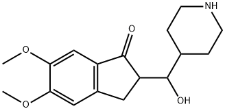 1H-Inden-1-one, 2,3-dihydro-2-(hydroxy-4-piperidinylmethyl)-5,6-dimethoxy- Structure