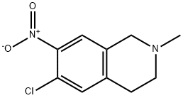 Isoquinoline, 6-chloro-1,2,3,4-tetrahydro-2-methyl-7-nitro- Structure