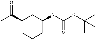 Carbamic acid, N-[(1S,3R)-3-acetylcyclohexyl]-, 1,1-dimethylethyl ester Structure