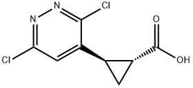 rac-(1R,2R)-2-(3,6-dichloropyridazin-4-yl)cyclopro
pane-1-carboxylic acid Structure