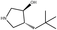 rac-(3R,4S)-4-(2,2-dimethylpropyl)pyrrolidin-3-ol hydrochloride, trans Structure