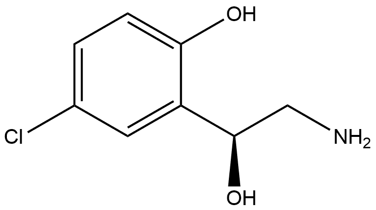 (S)-2-(2-amino-1-hydroxyethyl)-5-chlorophenol 구조식 이미지