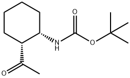 Carbamic acid,N-[(1S,2R)-2-acetylcyclohexyl]-, 1,1-dimethylethyl ester Structure