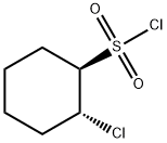 rac-(1R,2R)-2-chlorocyclohexane-1-sulfonyl chloride, trans Structure