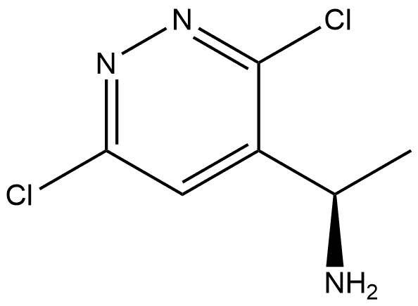 (R)-1-(3,6-dichloropyridazin-4-yl)ethan-1-amine Structure