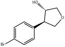 rac-(3R,4S)-4-(4-bromophenyl)oxolan-3-ol Structure