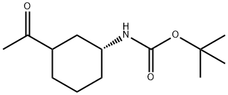 Carbamic acid,N-[(1R)-3-acetylcyclohexyl]-, 1,1-dimethylethyl ester Structure