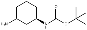 Carbamic acid, N-[(1R)-3-aminocyclohexyl]-, 1,1-dimethylethyl ester 구조식 이미지