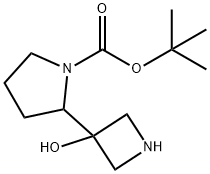 tert-butyl 2-(3-hydroxyazetidin-3-yl)pyrrolidine-1-carboxylate Structure