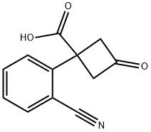 Cyclobutanecarboxylic acid, 1-(2-cyanophenyl)-3-oxo- Structure