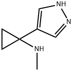 Cyclopropanamine, N-methyl-1-(1H-pyrazol-4-yl)- Structure