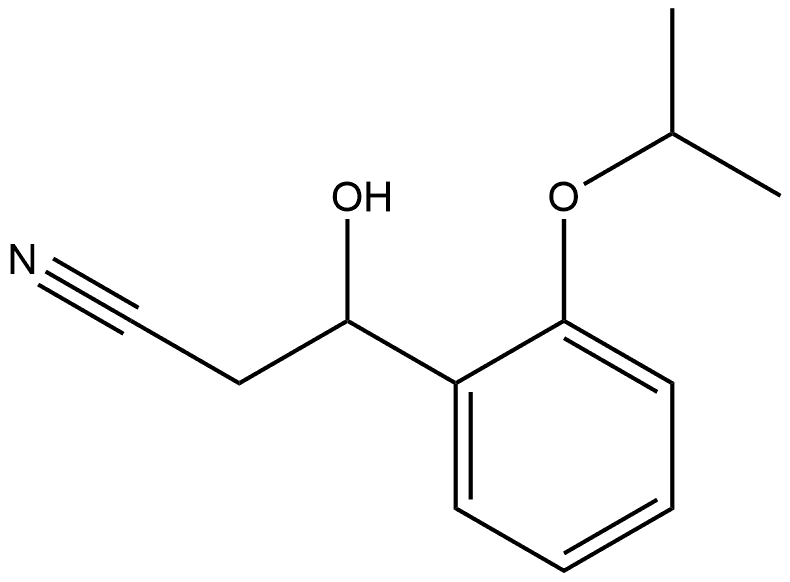 β-Hydroxy-2-(1-methylethoxy)benzenepropanenitrile Structure