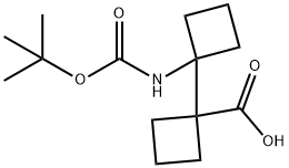 1'-{[(tert-butoxy)carbonyl]amino}-[1,1'-bi(cyclobut ane)]-1-carboxylic acid Structure