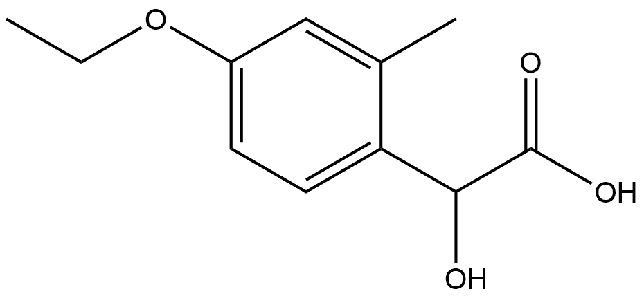 4-Ethoxy-α-hydroxy-2-methylbenzeneacetic acid Structure