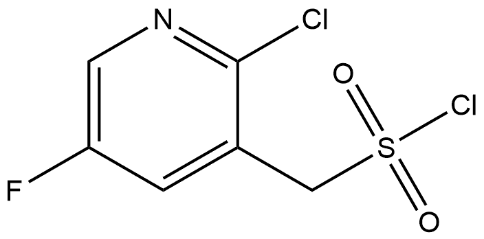 2-Chloro-5-fluoro-3-pyridinemethanesulfonyl chloride (ACI) Structure