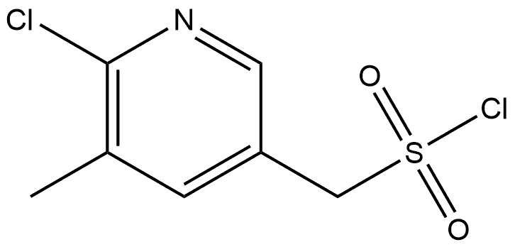 6-Chloro-5-methyl-3-pyridinemethanesulfonyl chloride (ACI) Structure