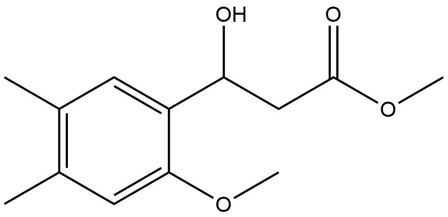 Methyl β-hydroxy-2-methoxy-4,5-dimethylbenzenepropanoate Structure