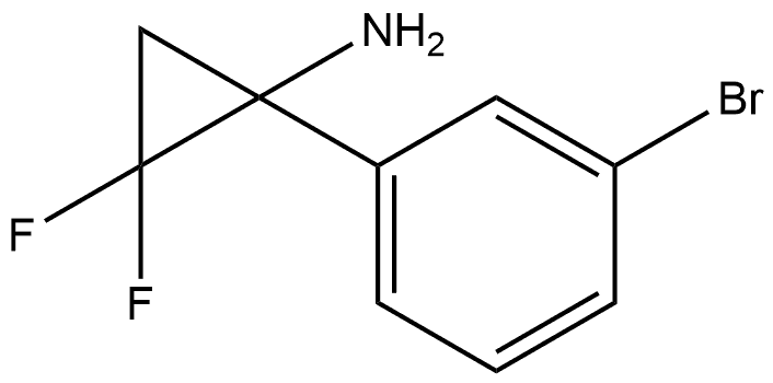 1-(3-bromophenyl)-2,2-difluoro-cyclopropanamine Structure