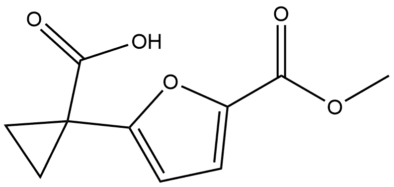 2-Methyl 5-(1-carboxycyclopropyl)-2-furancarboxylate Structure