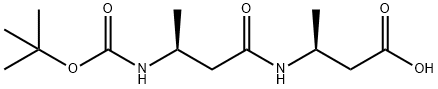 Butanoic acid, 3-[[(3S)-3-[[(1,1-dimethylethoxy)carbonyl]amino]-1-oxobutyl]amino]-, (3S)- Structure