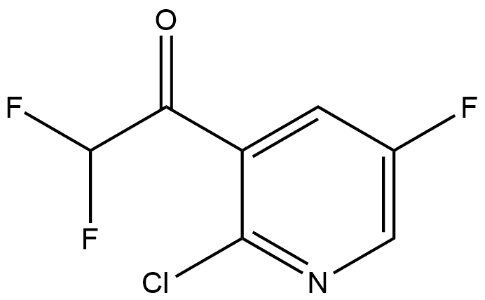 1-(2-Chloro-5-fluoro-3-pyridinyl)-2,2-difluoroethanone 구조식 이미지