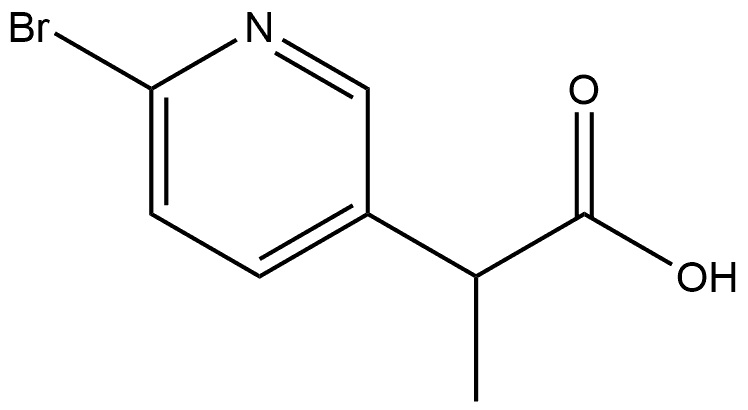 3-Pyridineacetic acid, 6-bromo-α-methyl- 구조식 이미지