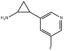 Cyclopropanamine, 2-(5-fluoro-3-pyridinyl)- 구조식 이미지