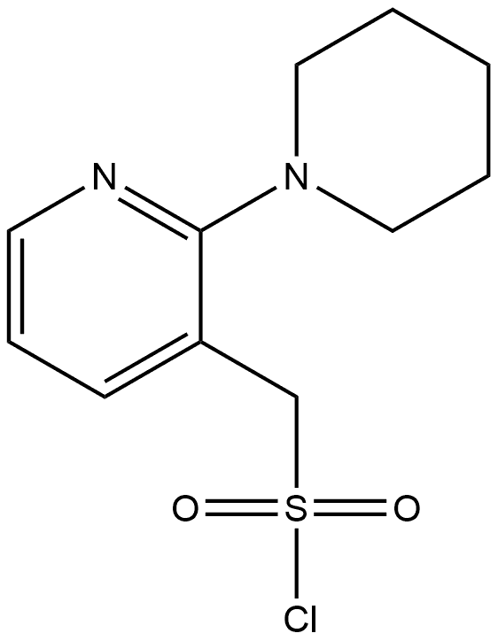 2-(1-Piperidinyl)-3-pyridinemethanesulfonyl chloride (ACI) Structure