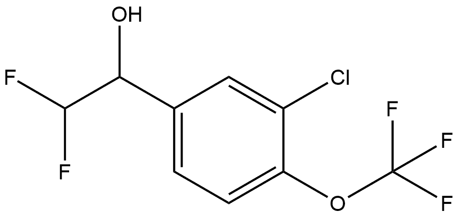 3-Chloro-α-(difluoromethyl)-4-(trifluoromethoxy)benzenemethanol Structure