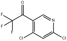 Ethanone, 1-(4,6-dichloro-3-pyridinyl)-2,2,2-trifluoro- Structure