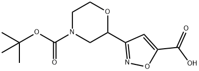 3-{4-[(tert-butoxy)carbonyl]morpholin-2-yl}-1,2-oxazole-5-carboxylic acid Structure