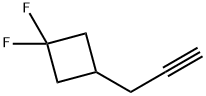 1,1-difluoro-3-(prop-2-yn-1-yl)cyclobutane Structure