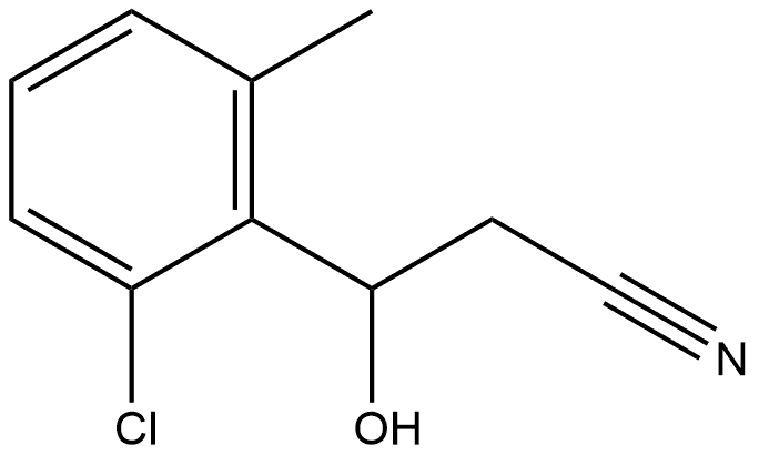 2-Chloro-β-hydroxy-6-methylbenzenepropanenitrile Structure